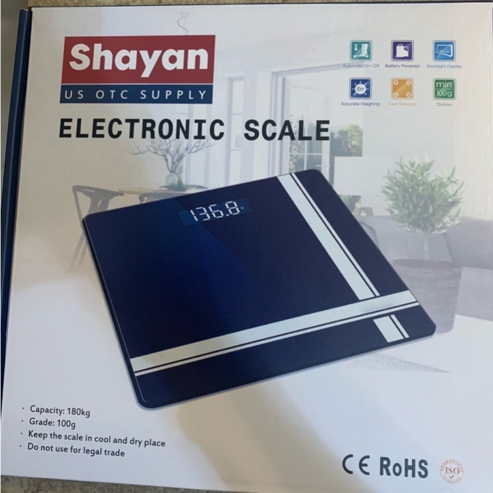 New! “Shayan” Digital Body Weight Scale,WGGE Bathroom Scale with Backlit LCD